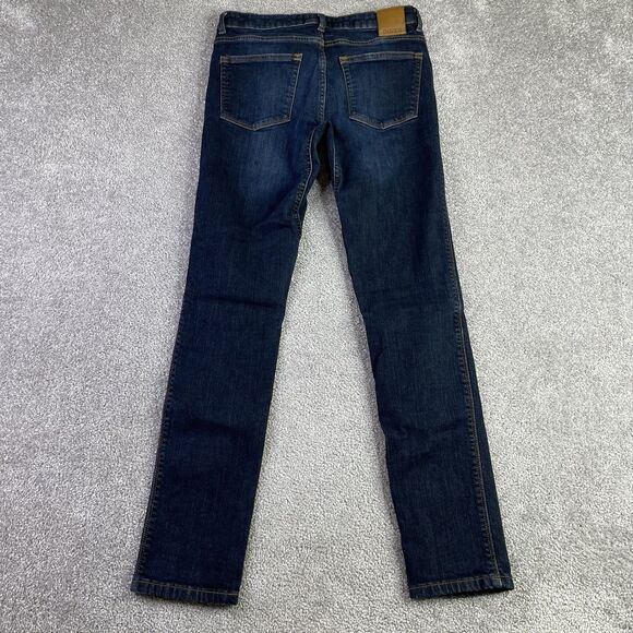 DU/ER Jeans Women’s 26X29 Blue Slim Straight Low Rise Dark Denim Stretch - Picture 3 of 13